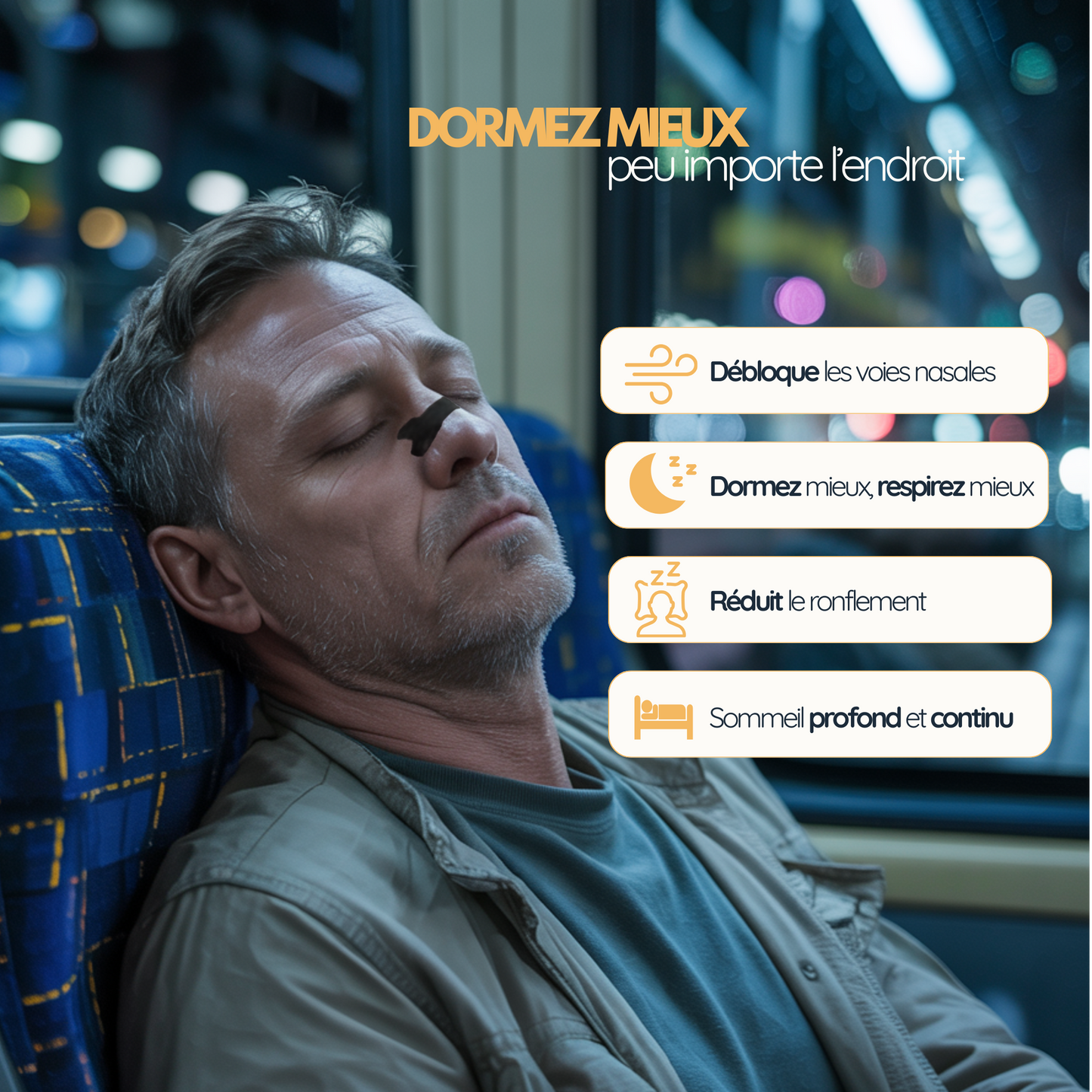 Bandelette Nasale Noctavia – Respirez mieux, dormez mieux